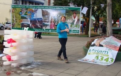 Fogueira de gelo chama atenção para o aquecimento global